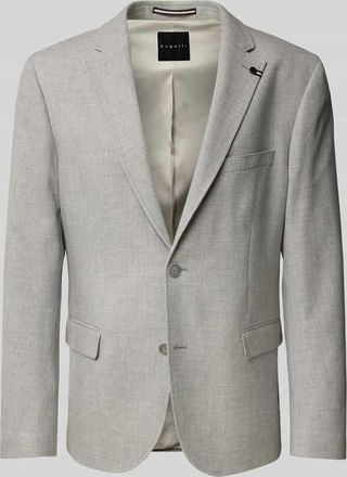 Bugatti Regular Fit Sakko mit Leinen-Anteil in Hellgrau, Gr&ouml;&szlig;e 54