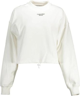 Calvin Klein Long Sleeve Sweatshirt - Dames - Sweatshirts - Wit - XL - Hoodies & sweatvesten