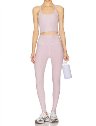 Beyond Yoga Spacedye Caught In The Midi Legging In Blush