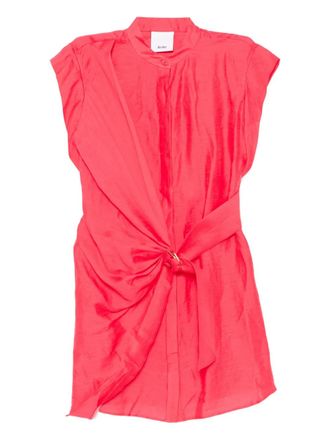 Acler belted dress - women - Linen/Flax/Lyocell/Nylon - 10 - Pink