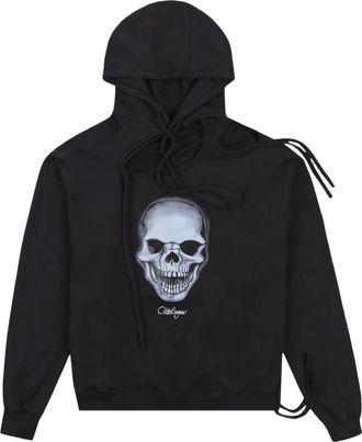 Ottolinger Felpa con stampa teschio e design destrutturato - Nero