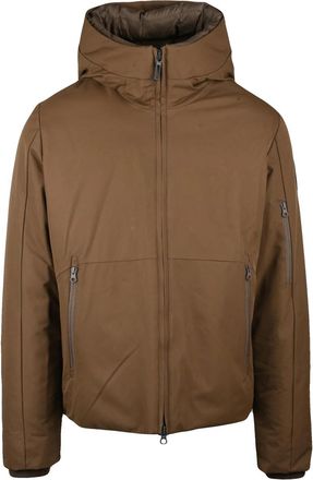 Bomboogie Padded Brown Coat with High Collar and Zippered Pockets