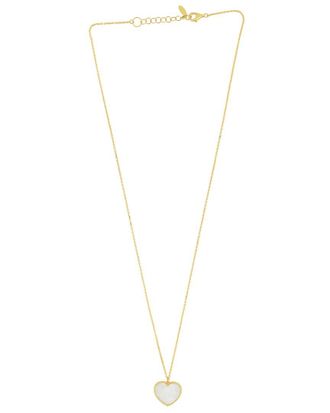 Italian Gold, Inc 14K Italian Gold Mother Of Pearl Heart Necklace