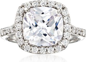 Ross-Simons CZ Halo Ring in Sterling Silver