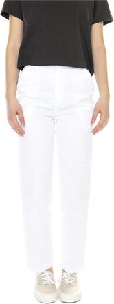 Dickies Phoenix Cropped Pant - Dames - Straight fit broeken - Wit - W28 - Katoen - Broeken