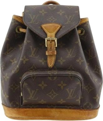 Louis Vuitton Pre-owned Mini Montsouris Monogram Rugzak - Dames - Vintage Rugzakken - Bruin - ONE Size - Vintage