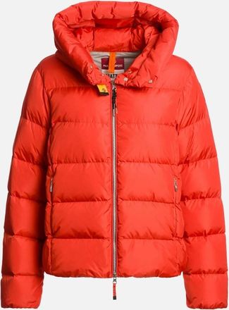 Parajumpers Womens Parajumpers Jinny Grenadine Red Hooded Down Jacket - Size: 10/8