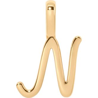 Made by Mary Script Initial Charm Gold Vermeil in Gold Vermeil Initial N at Nordstrom