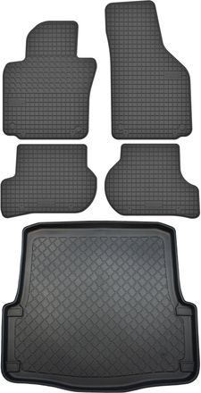 OEM Skoda Octavia Ii Kombi De 2004 A Abril De 2013. Juego De Alfombrillas De Goma Para Coche Y Alfombrilla Para Maletero