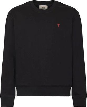 Ami Hoodies & sweatvesten, Heren, Zwart, XS, Katoen, Zwarte Sweater Adc-Usw 035