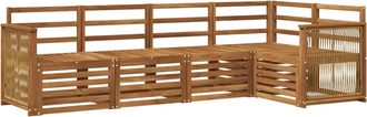 vidaXL Conjunto De Sof&aacute;s De Exterior 4 Uds. Natural Vidaxl