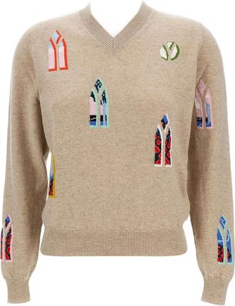 Barrie window intarsia-knit sweater - Neutrals