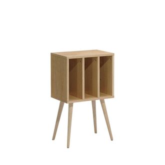 DRAWER Mueble de almacenamiento de vinilos de madera - Madera clara
