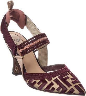 Fendi Fendi Colibri Ff Mesh Slingback Pump