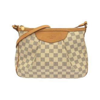 Louis Vuitton Pre-owned Damier Azur Siracusa Schoudertas - Dames - Pre-owned - Beige - Maat: ONE Size