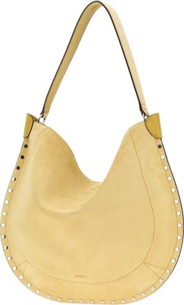 Isabel Marant Womens Pastel Yellow Suede Oskan Shopping Bag Straw Borse A Tracolla