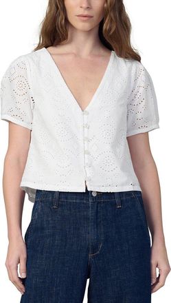 Joe's The Halle Short Sleeve Eyelet Blouse
