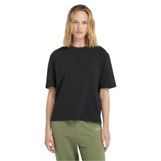 Timberland Dames/Dames Crew Hals Relaxed Fit Crop T-shirt (Zwart)