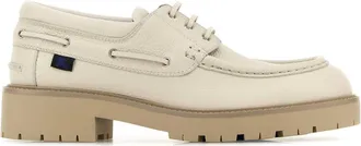 Burberry Beige Leather Raft Loafers