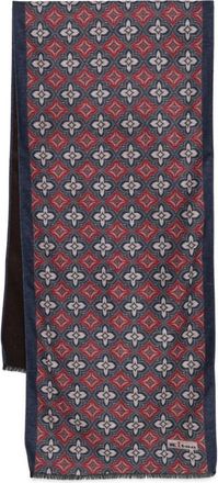 Kiton Foulard a fiori - Marrone