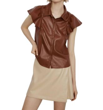 M&eacute;lissa Nepton Nessah Shirt In Rich Brown