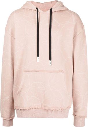 Haculla Laser drawstring hoodie - men - Cotton - S - Pink