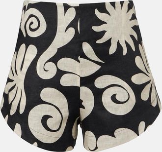 Cala de la Cruz Shorts Bahamas de lino estampados