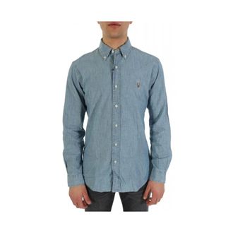 Ralph Lauren Heren, Overhemden, Blauw, Maat: XL Katoen