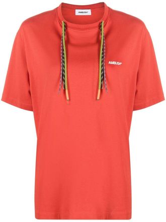 AMBUSH multi-cord logo-print T-shirt - Red