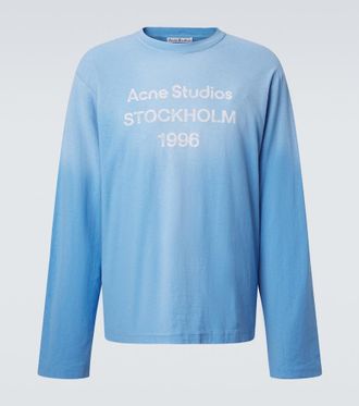Acne Studios Distressed cotton-blend jersey T-shirt