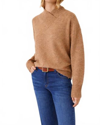 Karen Kane Shawl Collar Sweater In Camel