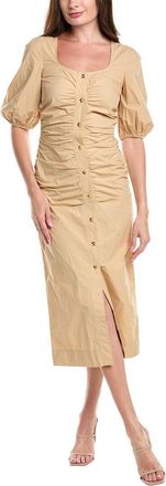 Ganni Poplin Maxi Dress