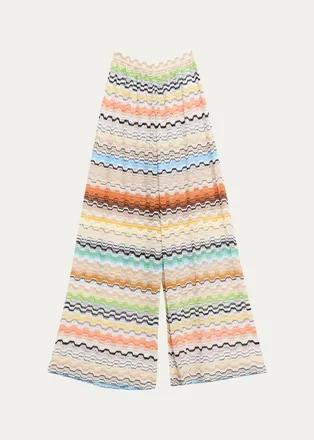 Missoni Zigzag-Knit Wide-Leg Pants