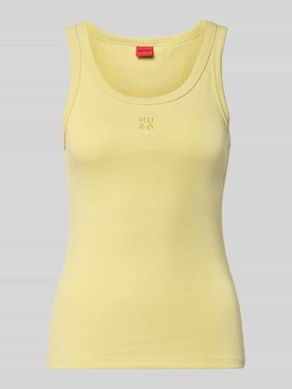 HUGO BOSS Slim Fit Tank Top aus Baumwoll-Mix Modell DATAMIA in GELB, Gr&ouml;&szlig;e XL