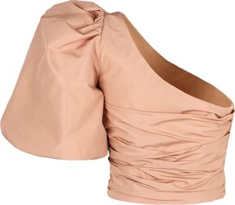 Pinko One-Shoulder Gathered Blouse - Pink