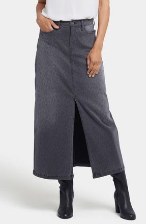 NYDJ High Waist Slit Front Denim Maxi Skirt in Wild Spirit at Nordstrom, Size 14