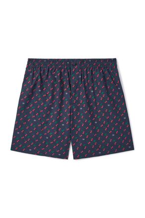 Valentino Garavani Straight-Leg Printed Cotton-Poplin Bermuda Shorts