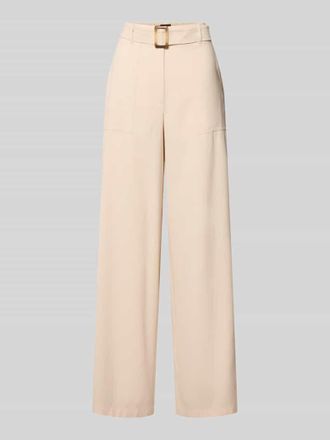 s.Oliver Black Label Loose Fit Weite Hose aus Viskose-Mix in Beige, Gr&ouml;&szlig;e 34/32