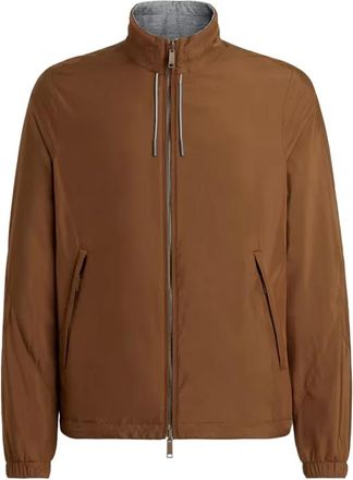 Ermenegildo Zegna Light Jackets, male, Brown, L, Microfiber Reversible Brezza Blouson