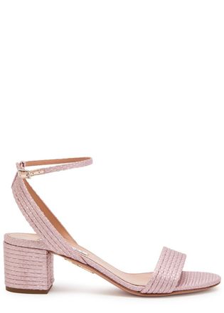 Aquazzura Aquazzura Sundance 50 Woven Sandals - Pink - 39 (IT39 / UK6)