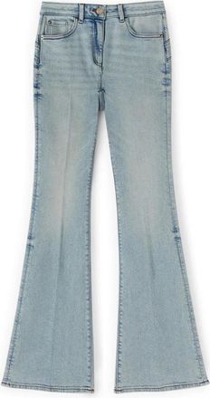 Motivi High-waisted Push-up Flare Jeans - Dames - Flared Jeans - Blauw - XL - Katoen - Jeans