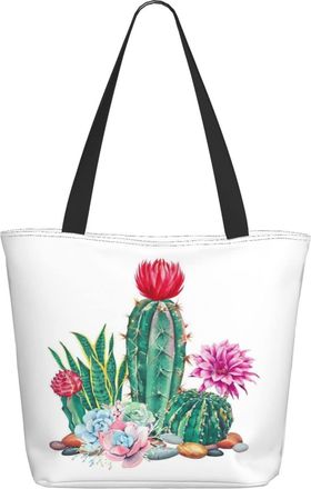 AOOEDM Tropical Cactis Ladies Shopping Bag 13x11x7in.The Perfect ValentineS Day Gift.It Is The Best ValentineS Day Gift For Mom, Daughter, Wife,Etc