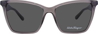 Ferragamo Grey Butterfly Ladies Sunglasses SF3017 057 54