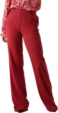 Ydence Ydence, Broeken, Dames, Rood, XS, Rode Elegante Lange Broek Solange