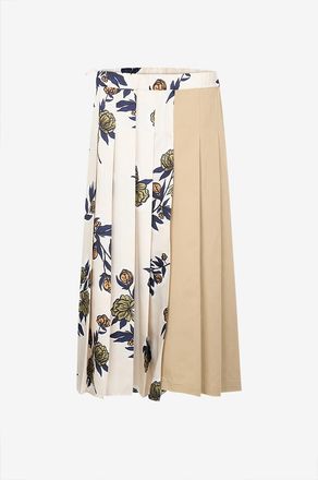 Max Mara Midi-Blumenrock aus Segeltuch Etra