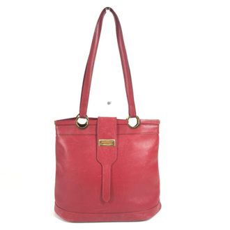 Herm&egrave;s Red Color Courchevel Leather Shoulder Bag Tote Bag (Pre-Owned)