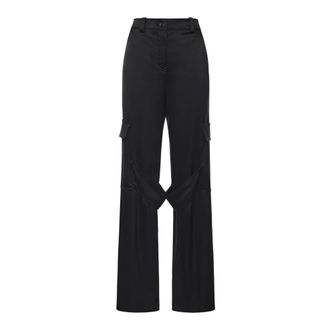 Courr&egrave;ges Wide Trousers, female, Black, Size: XS Wide Trousers