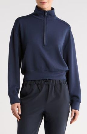 Travis Mathew Skyloft Soft Echo Half Zip Pullover in Navy Blazer at Nordstrom Rack, Size X-Small