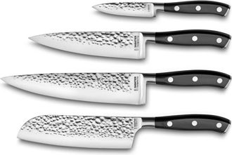 Sabatier Trompette Bloque de 4 cuchillo de cocina Negro