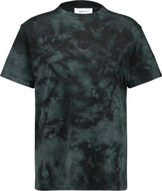 Alexander McQueen Zwart Gewassen Verf T-Shirt - Heren - T-shirts - Zwart - M - Katoen - Tops